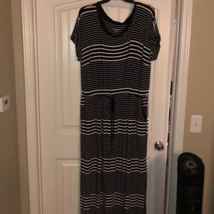 Long striped maxi dress